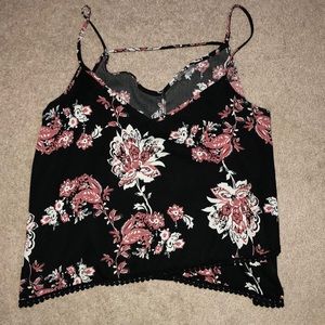 Large floral tank top